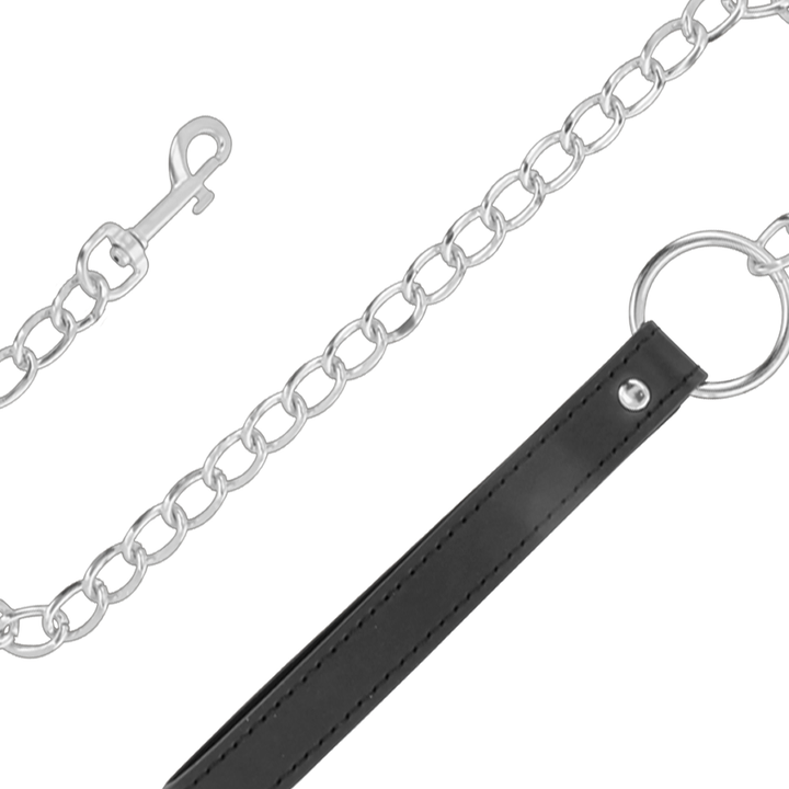 Darkness Soft - Leather Necklace With Chain