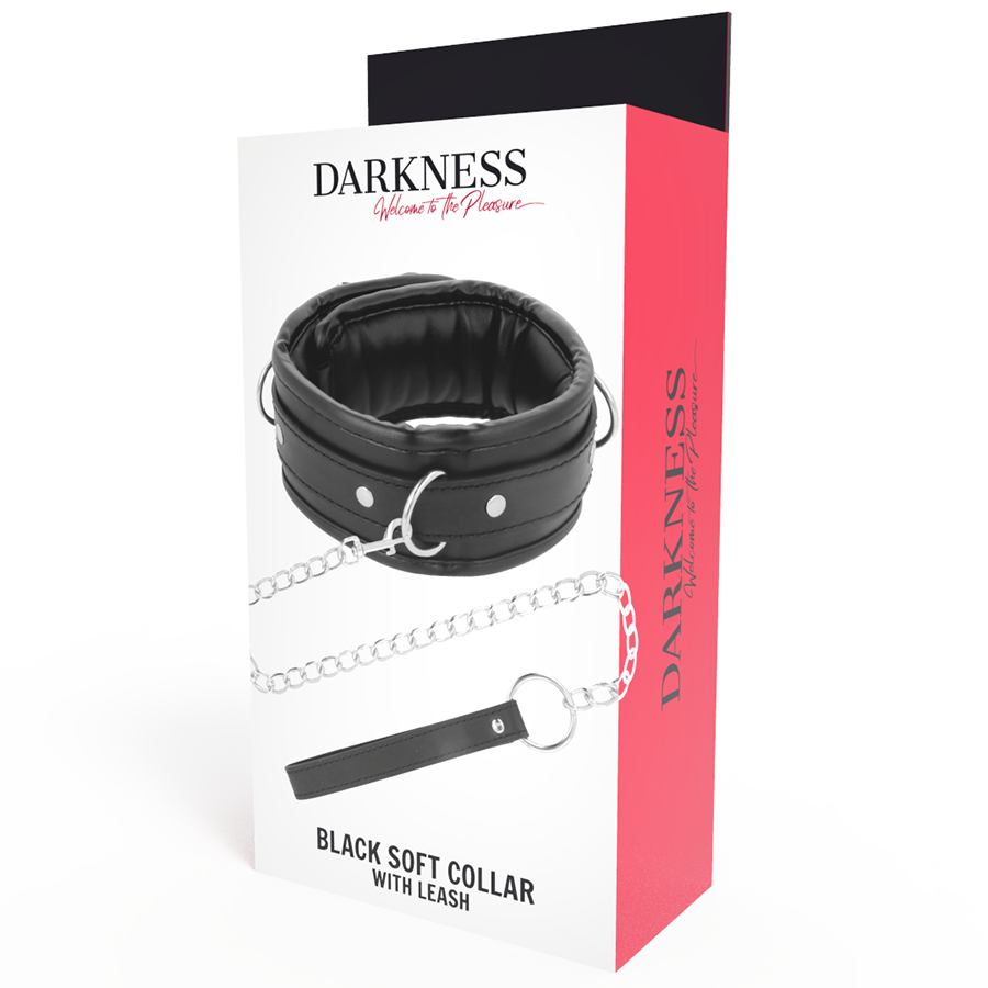 Darkness Soft - Leather Necklace With Chain