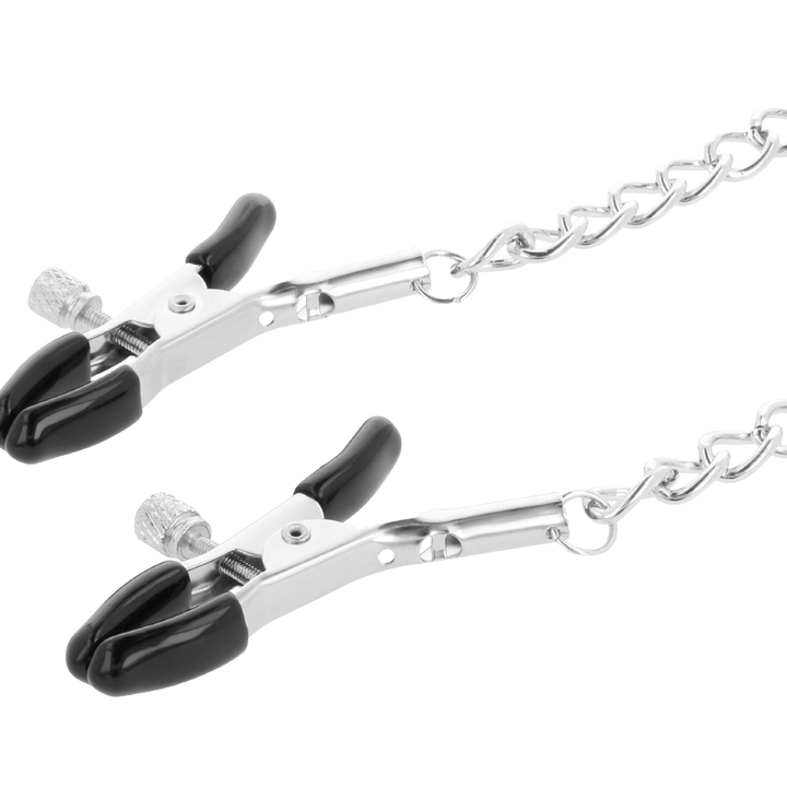 Darkness Collar - With Nipple Clamps Black