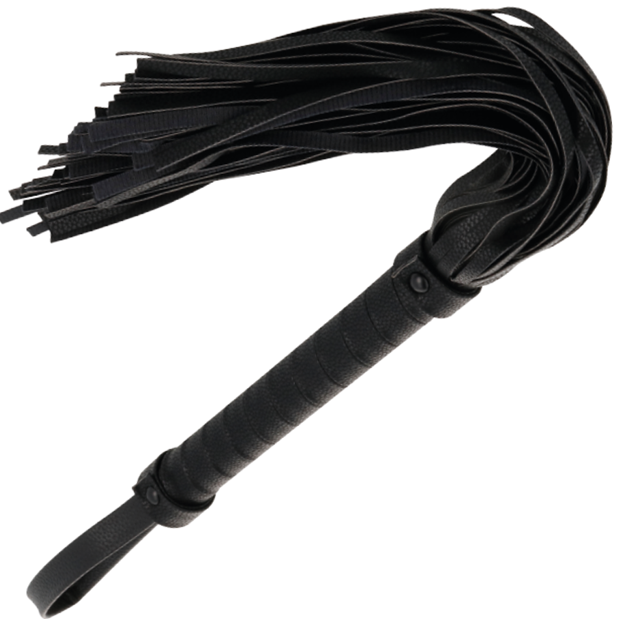 Darkness Black - Bondage Whip 42cm Leather
