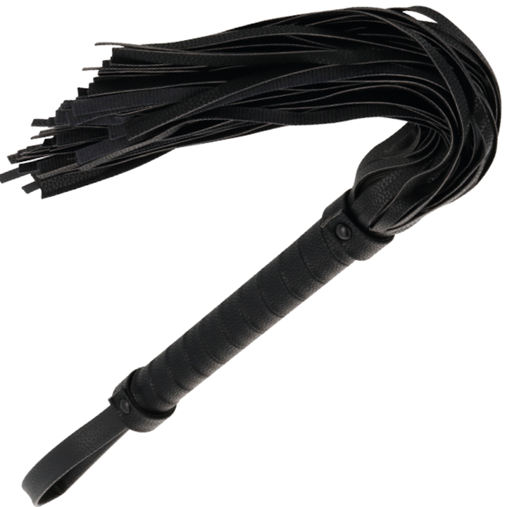 Darkness Black - Bondage Whip 42cm Leather