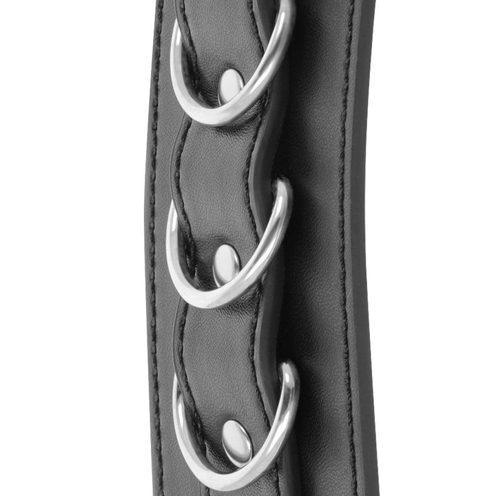 Darkness Black - Adjustable Leather Ankle Handcuffs