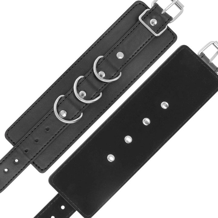 Darkness Black - Adjustable Leather Ankle Handcuffs