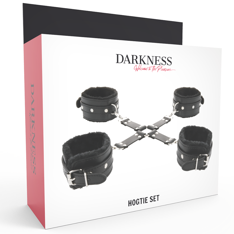 Darkness Leather - Handcuffs For Foot And Hands Black