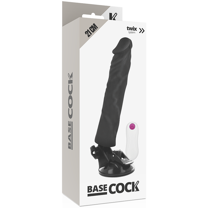 Basecock Realistic Vibrator Remote Control, Flesh 21 CM -O- 4 CM — Skin TPE