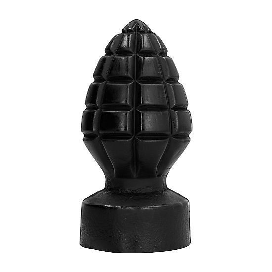 All Black Plug Anal 14 CM — Black PVC
