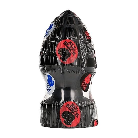 All Black Plug Anal 14 CM — Black PVC