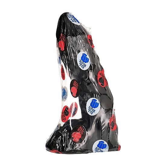 All Black Dildo 23 CM — Black PVC