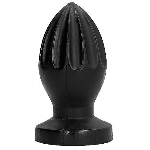All Black Plug Anal 12 CM — Black PVC
