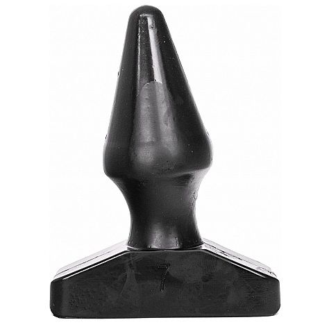 All Black Plug Anal 16 CM — Black PVC