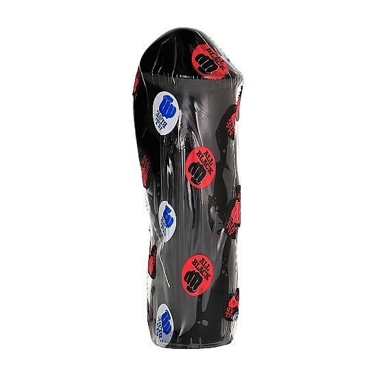 All Black Dildo Realistic 20 CM — Black PVC