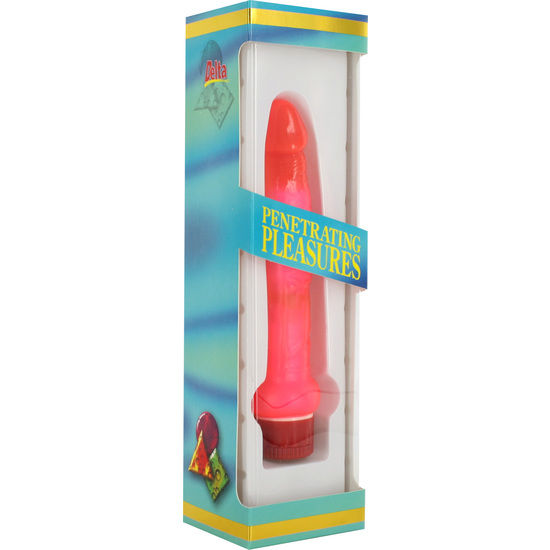 Seven Creations Jelly Thin Pink Anal Vibrator — Pink PVC