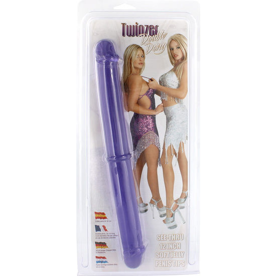 Double Penis 30 CM Purple — Purple
