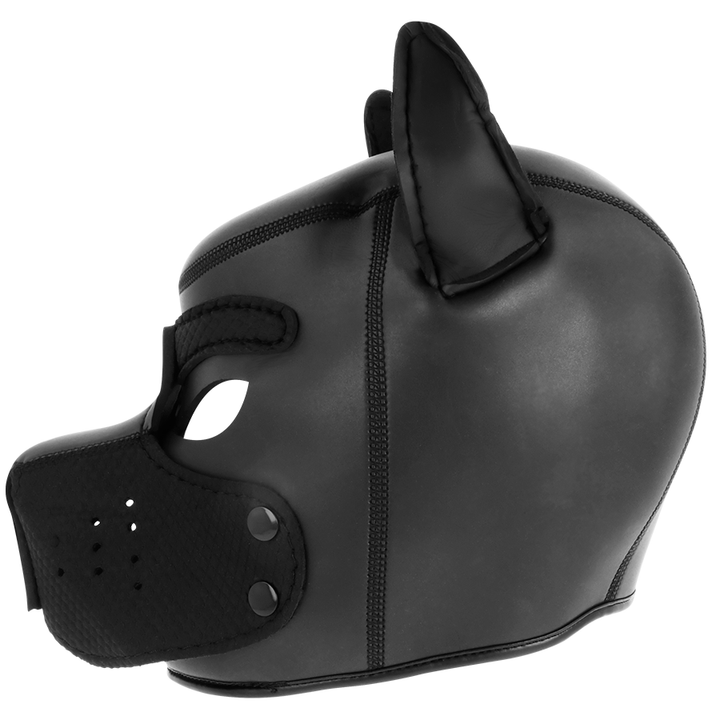 Darkness Neoprene - Dog Mask With Removable Muzzle L