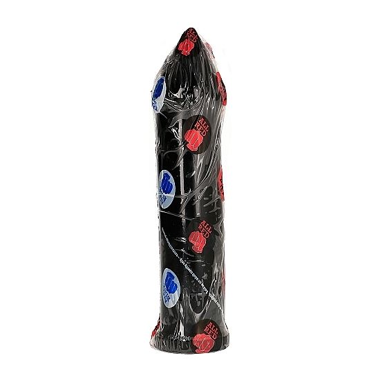 All Black Dildo 24 CM — Black PVC
