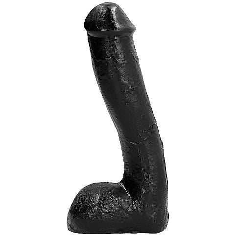 All Black Pene Realistic Anal 23 CM — Black PVC