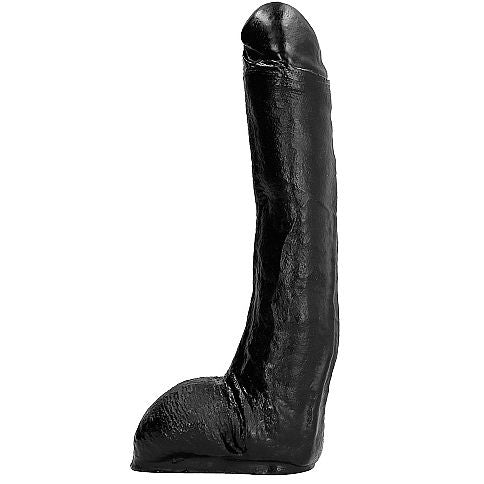 All Black Dong 29 CM Curvado — Black PVC