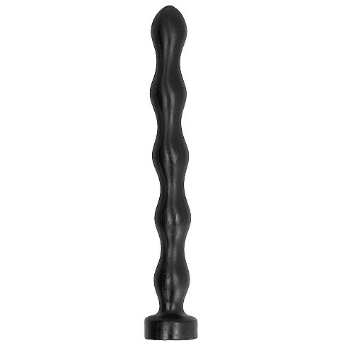 All Black Anal Beads 41,5 CM — Black PVC