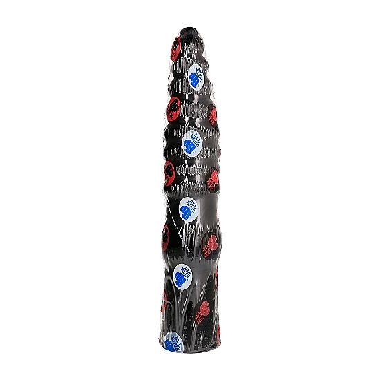 All Black Anal 33 CM — Black PVC