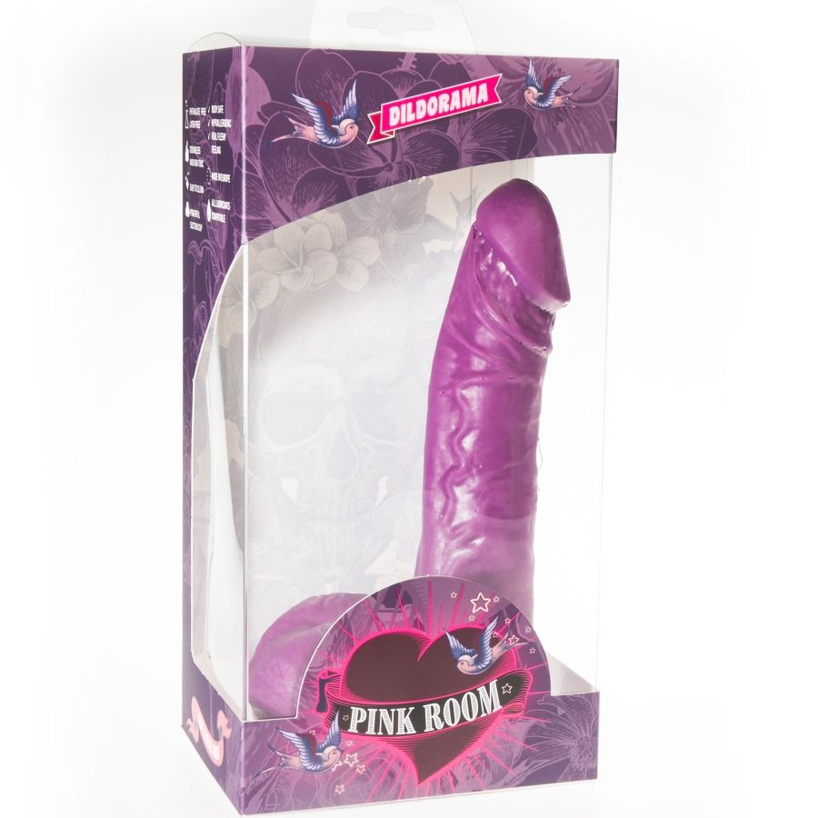 Pink Room Eban Realistic Dildo Purple 19 CM — Purple PVC