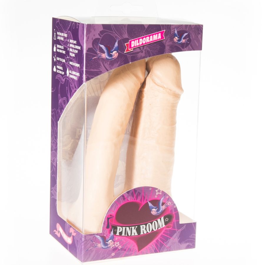 Pink Room Arthus Realistic Double Dildo Flesh 17cm/15.5cm — Skin PVC