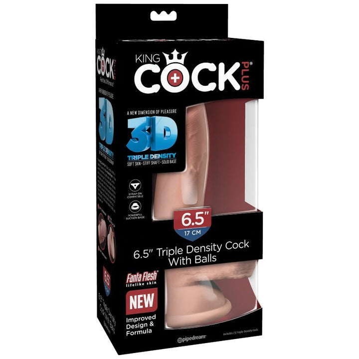 King Cock Triple Density Dildo 14 CM — Skin / PVC