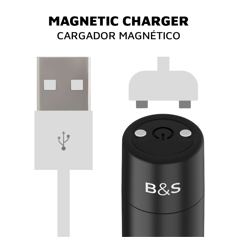 BLACK&amp;SILVER - Kernex 2 Black Vibrating Magnetic Bullet