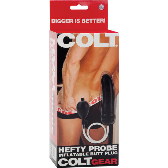 Colt Hefty Probe Inflatable Butt Plug — Black