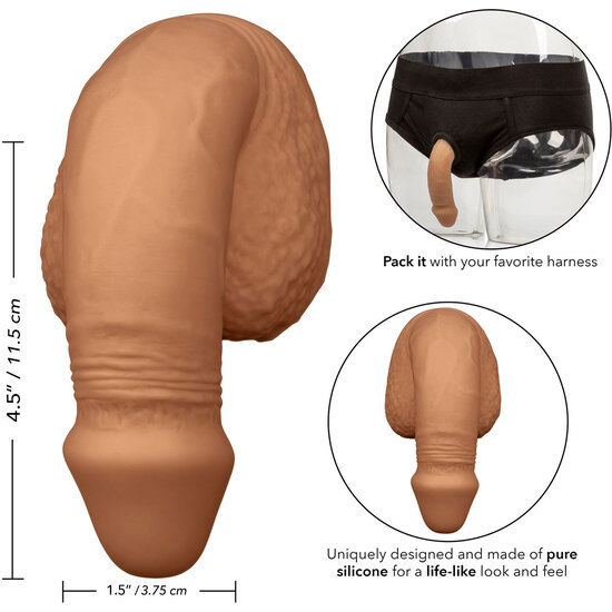 Calexotics Silicone Packing Penis 12.75 CM Caramel — Skin, Silicone