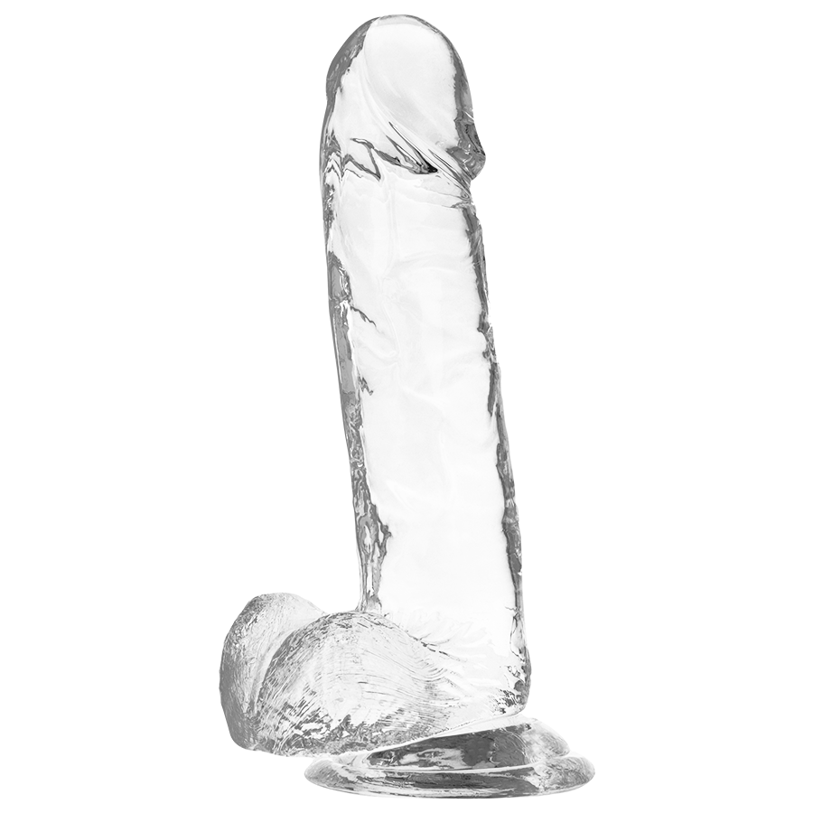X Ray Clear Cock With Balls 20 CM -O- 4.5 CM — Clear Jelly