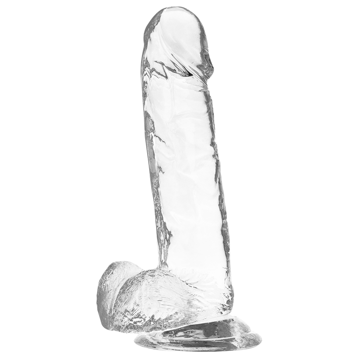 X Ray Clear Cock With Balls 20 CM -O- 4.5 CM — Clear Jelly