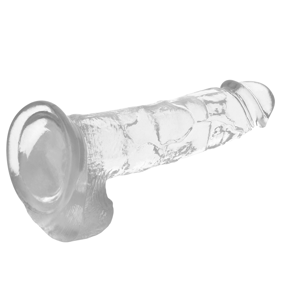 X Ray Clear Cock With Balls 22 CM -O- 4.6 CM — Clear Jelly