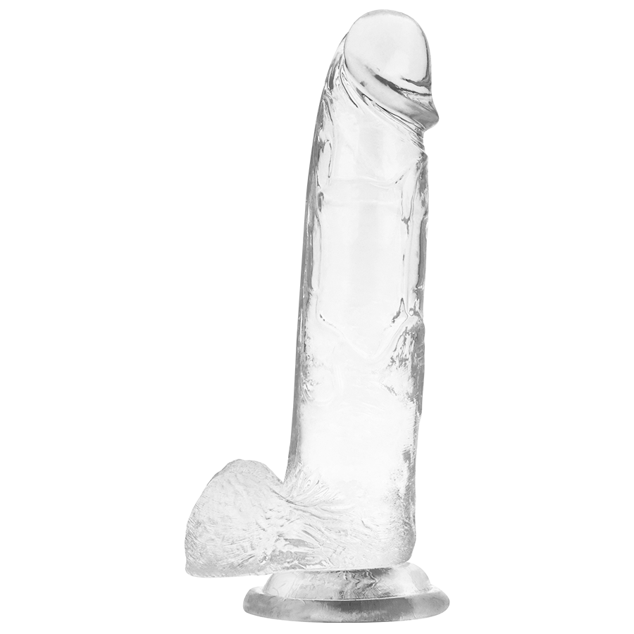 X Ray Clear Cock With Balls 22 CM -O- 4.6 CM — Clear Jelly