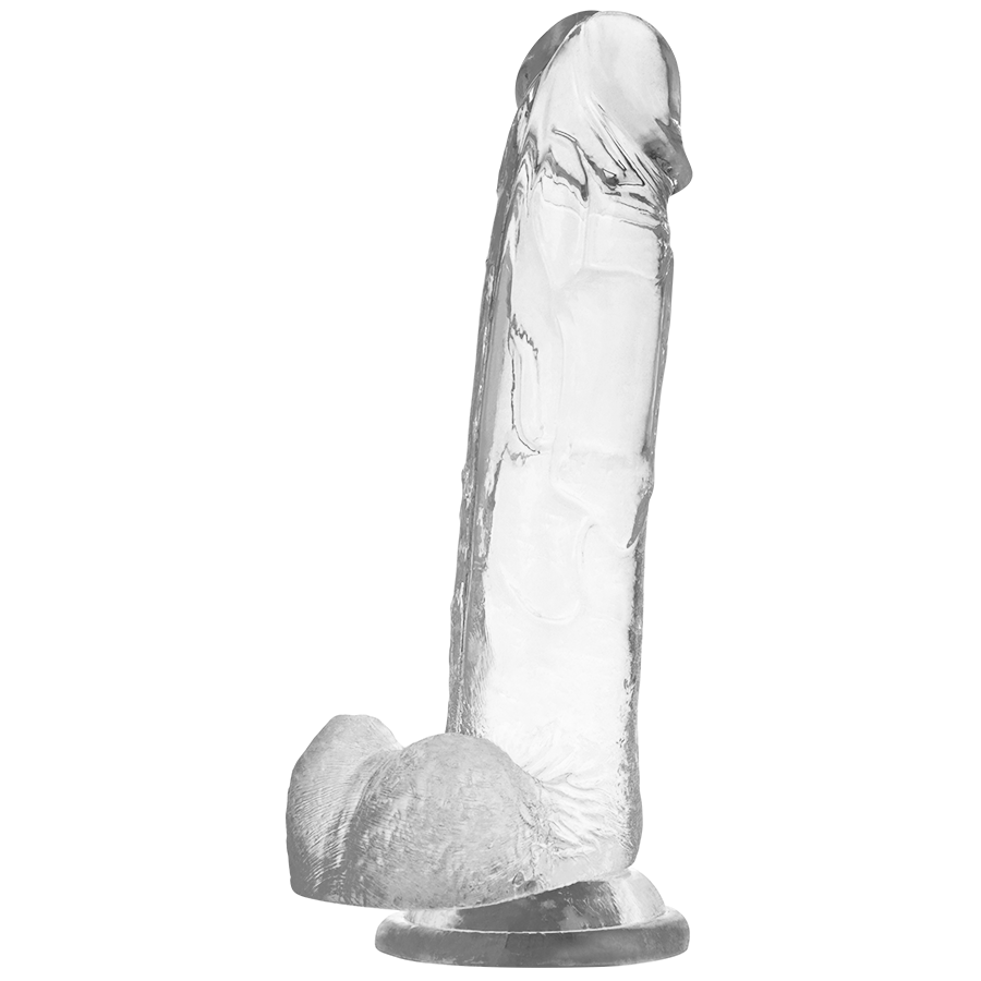 X Ray Clear Cock With Balls 22 CM -O- 4.6 CM — Clear Jelly