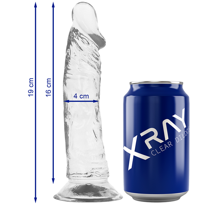 X Ray Clear Cock 19 CM -O- 4 CM — Clear Jelly