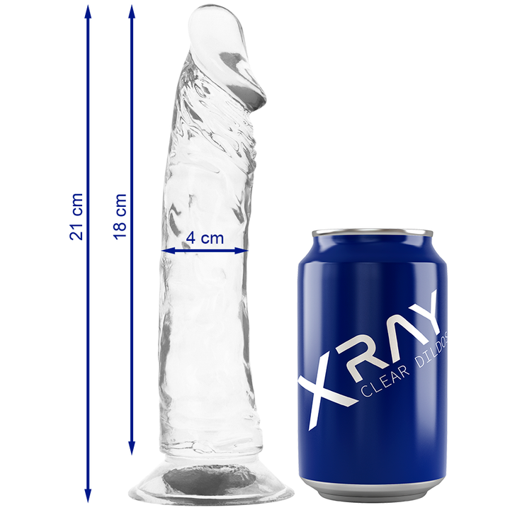 X Ray Clear Cock 21 CM -O- 4 CM — Clear Jelly