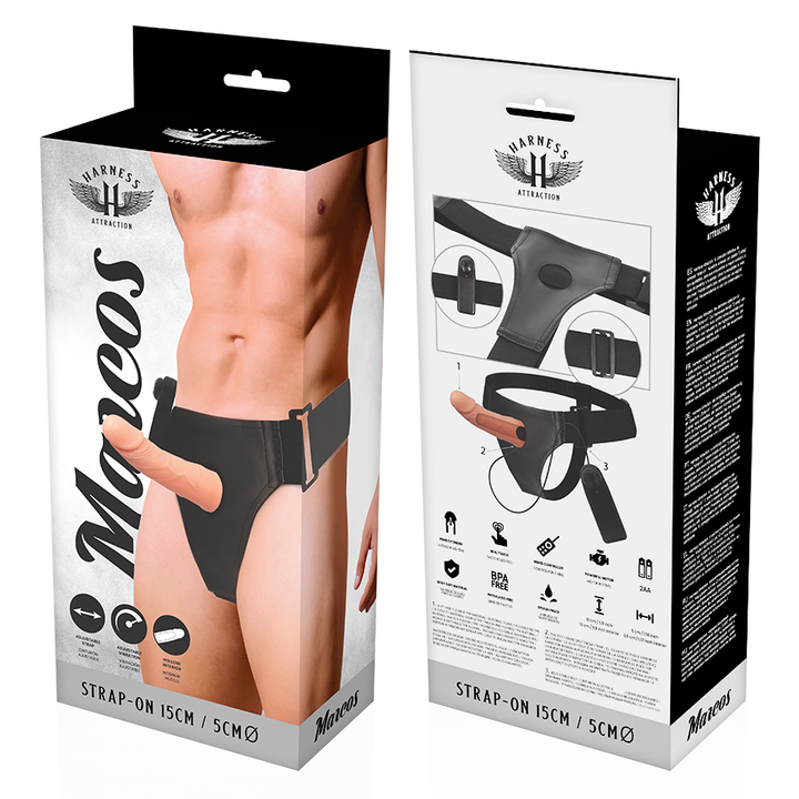 Harness Attraction - Rnes Hollow Frames With Vibrator 15 CM
