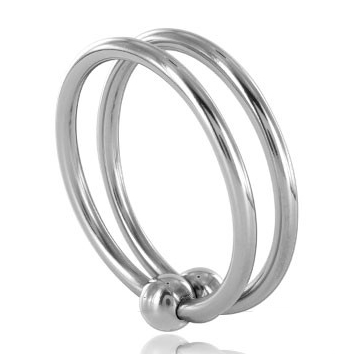 Metal Hard double glans ring 32mm