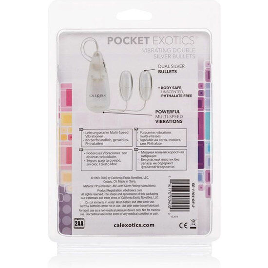 Calexotics - Vibrating Bullets Silver Duo