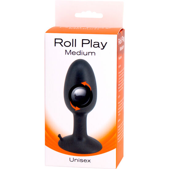 Seven Creations Roll Play Medium Silicone Plug — Black silicone