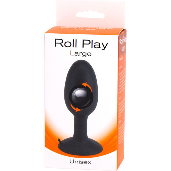 Seven Creations Roll Play Plug Silicone Large — Black silicone