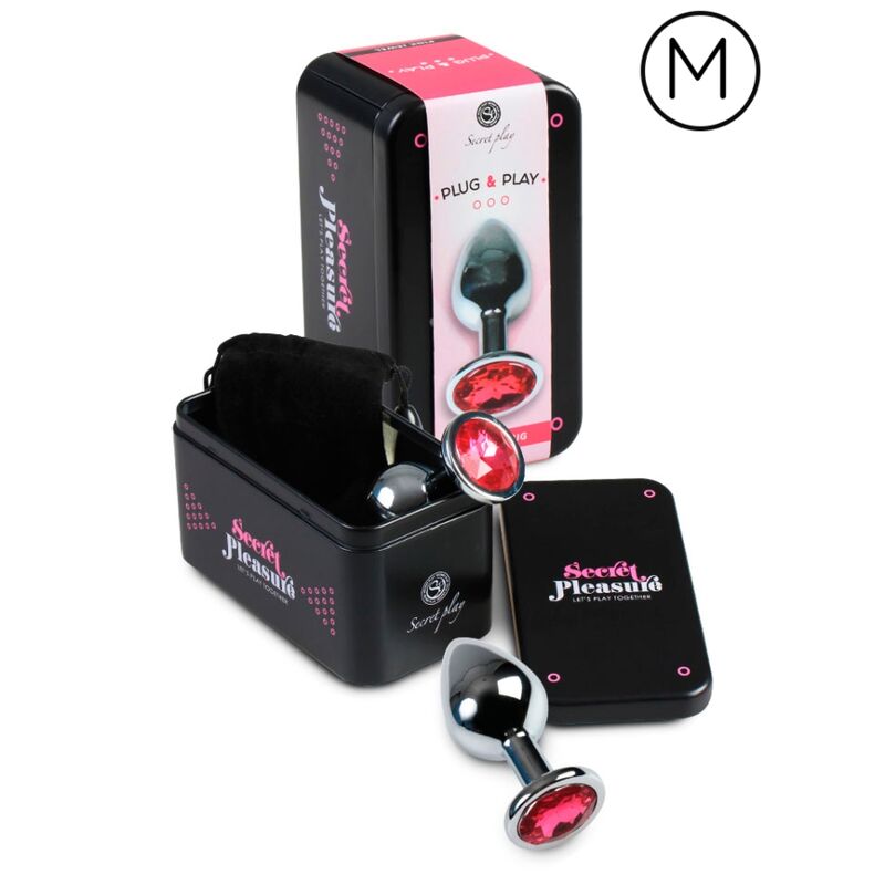 Secretplay Plug Anal Fuchsia 8 CM — Pink metal