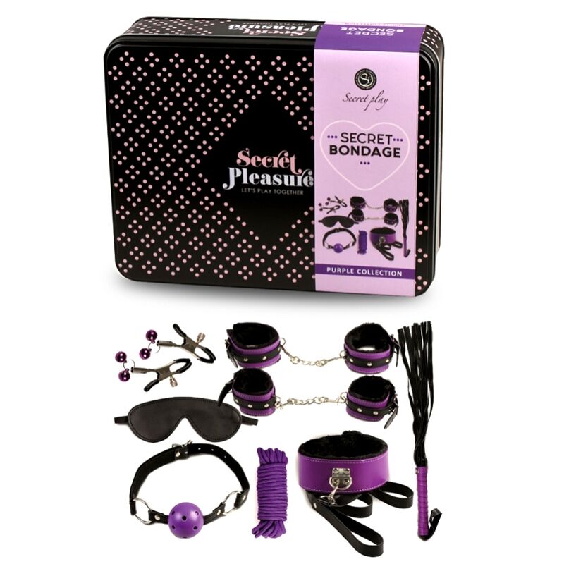 Secretplay BDSM Set - 8pcs Purble /black
