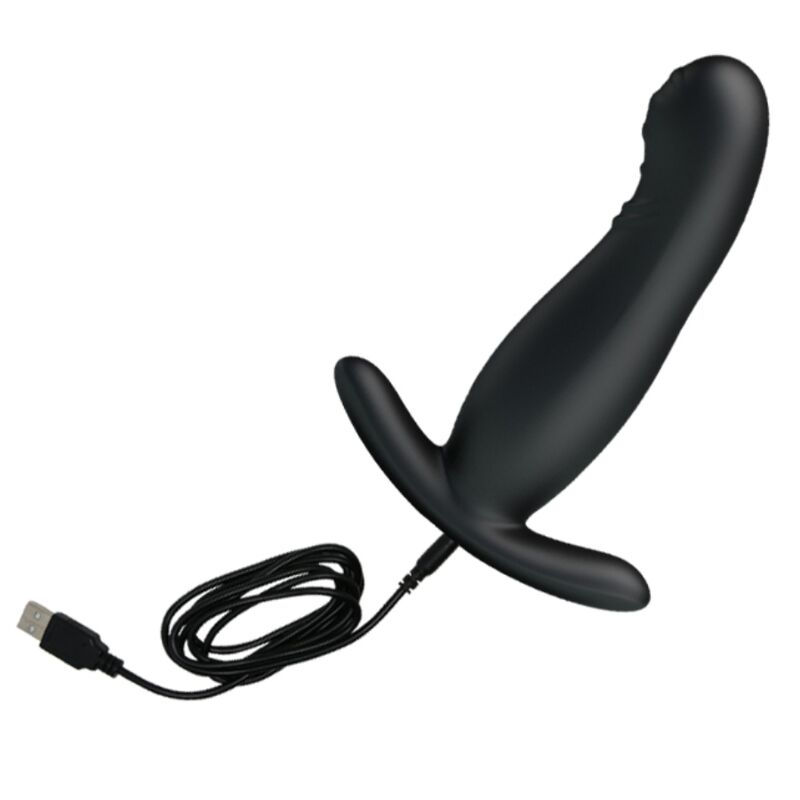 Mr Play Rechargeable Black Prostate Massager — black silicone