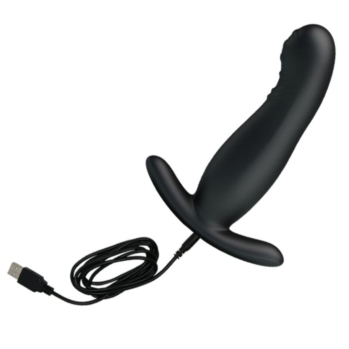 Mr Play Rechargeable Black Prostate Massager — black silicone