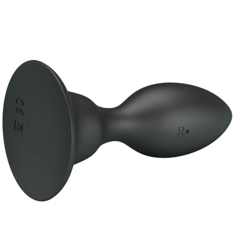 Mr Play Anal Plug With Vibration Black Remote Control — black silicone