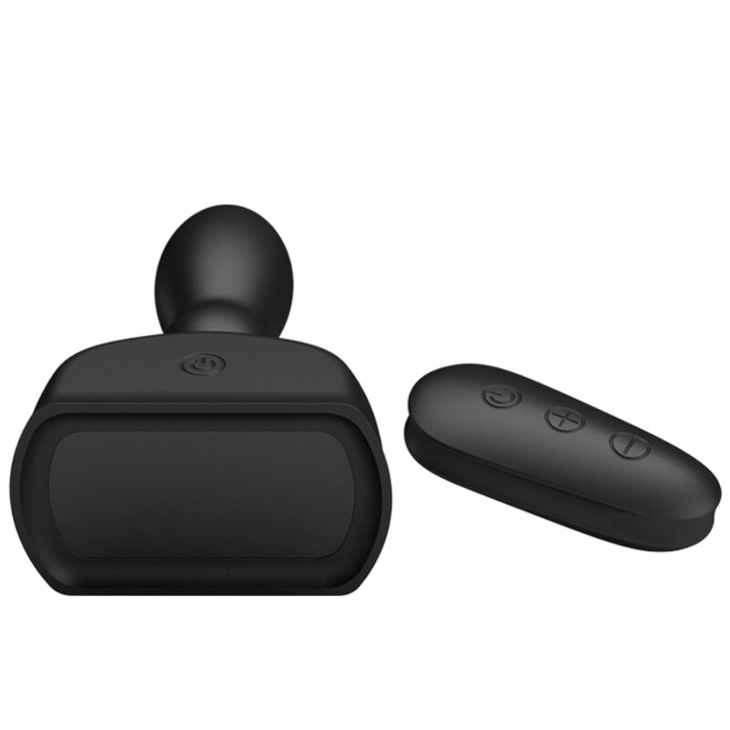 Mr Play Black Inflatable Anal Plug — black silicone