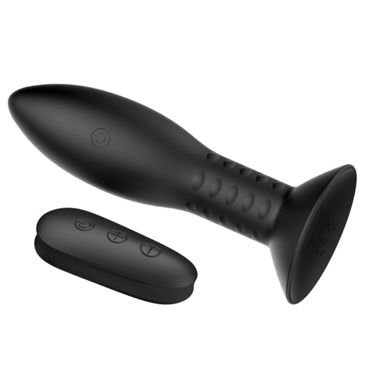 Mr Play Plug With Rotating Balls Remote Control — black silicone