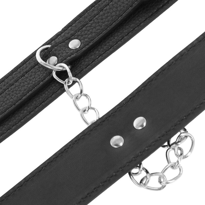 Darkness Black - Textured Leather Handcuffs