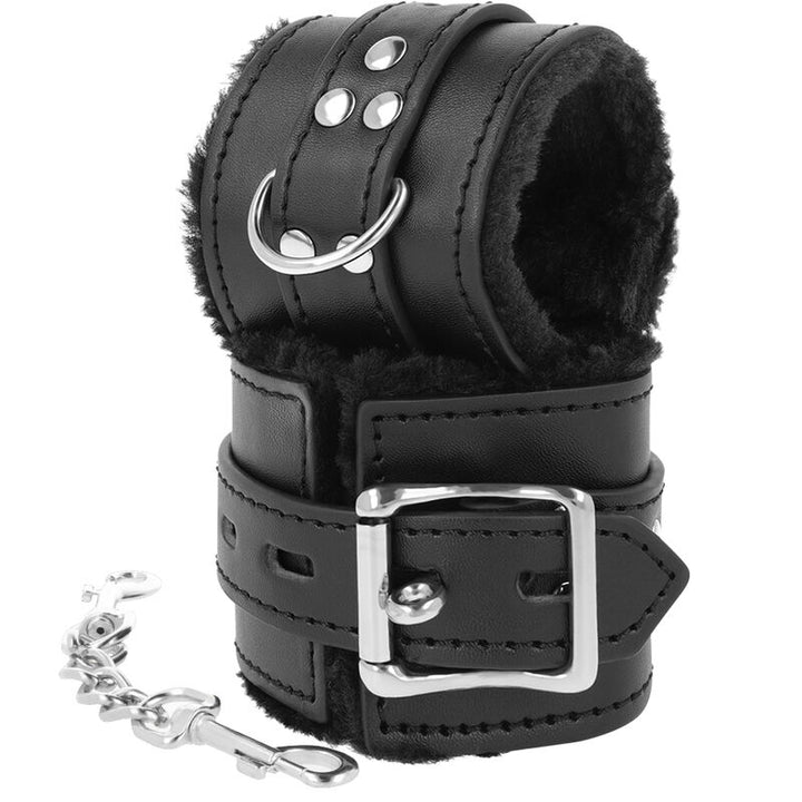 Darkness Black - Lined BDSM Handcuffs